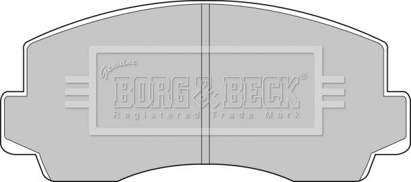 BORG & BECK Комплект тормозных колодок, дисковый тормоз BBP1283